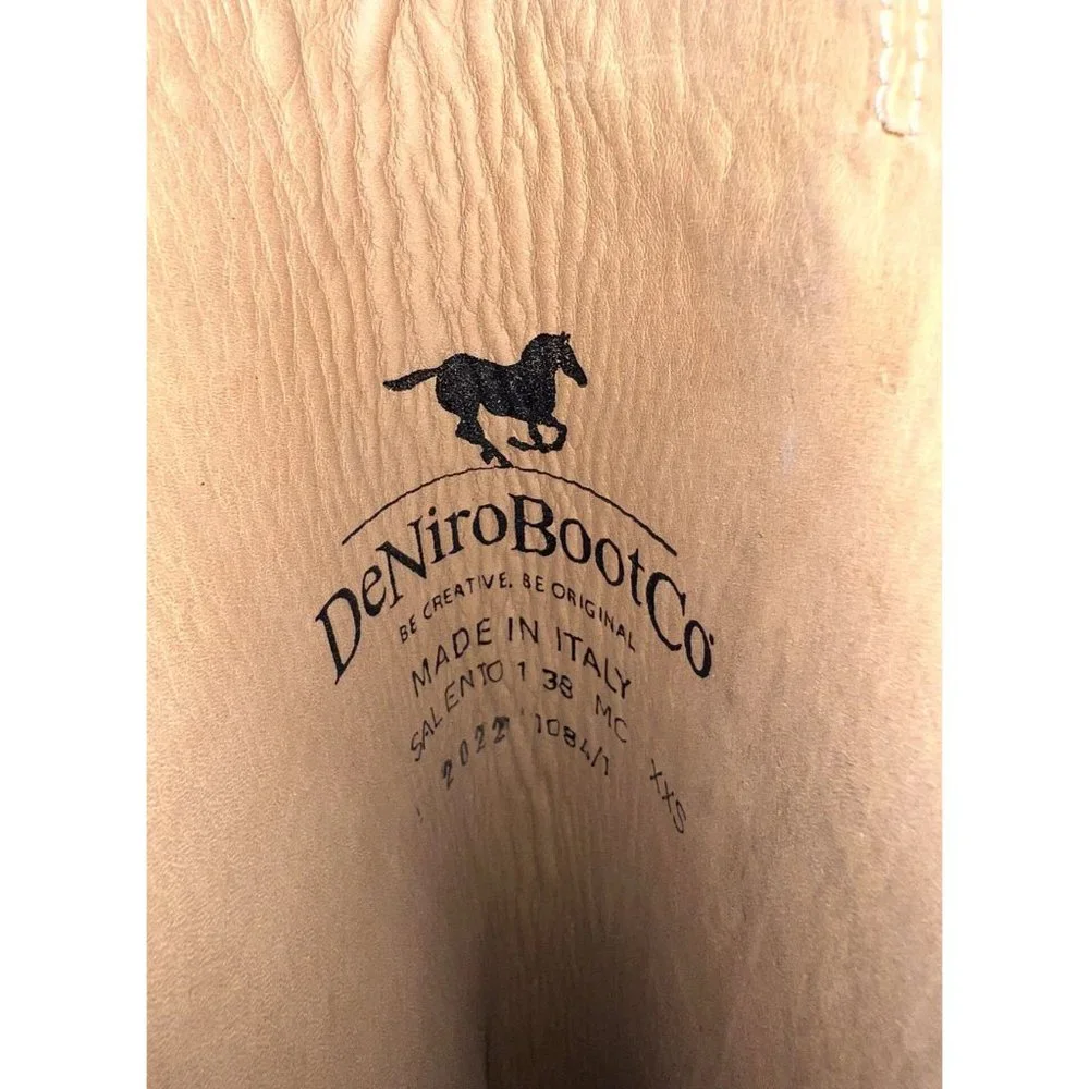 Women's DeNiro Salento Field Riding Boots Size 38 (7.5) Mid Calf NEW - Picture 10 of 10